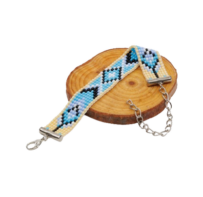 Beach Blues Bead Loom Bracelet