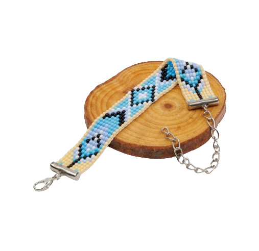 Beach Blues Bead Loom Bracelet