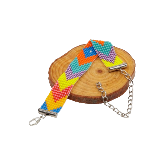 Color Scatter Bead Loom Bracelet