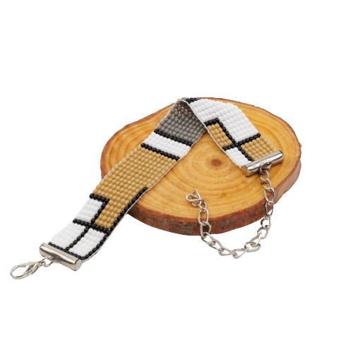Biscoff Bead Loom Bracelet