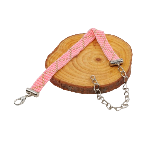 Soft Blush Thin Bead Loom Bracelet