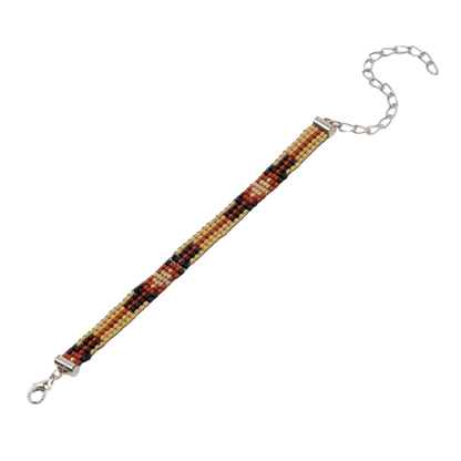 Caramel Cascade Thin Bead Loom Bracelet