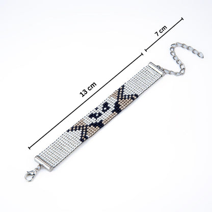 Panda Paws Bead Loom Bracelet