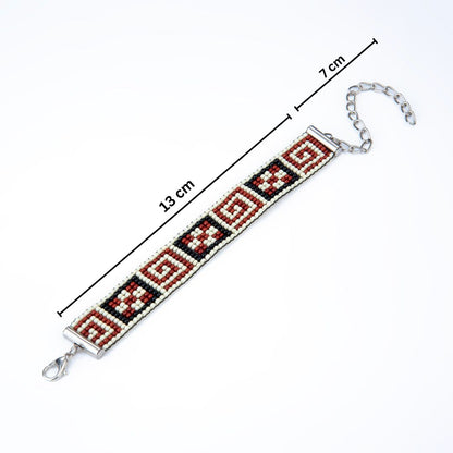 Rustic Grids Bead Loom Bracelet