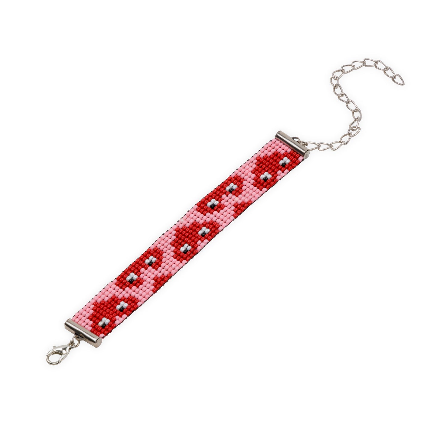 Sweet Heart Bead Loom Bracelet