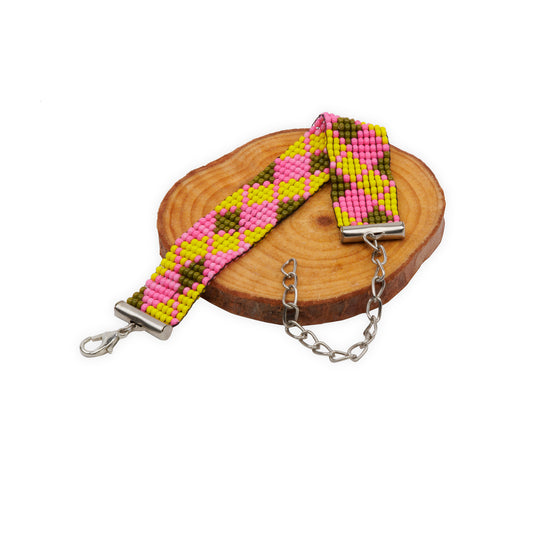 Garden Glow Bead Loom Bracelet