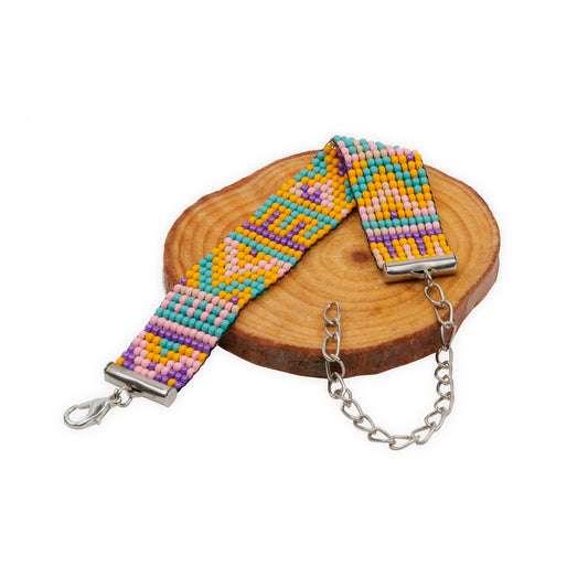 Pastel Hues Bead Loom Bracelet