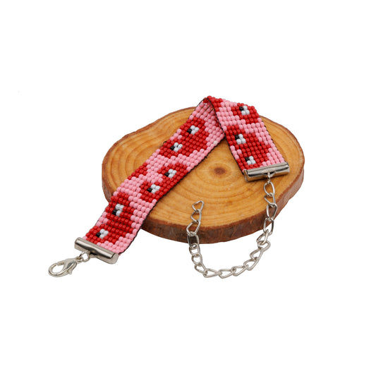 Sweet Heart Bead Loom Bracelet