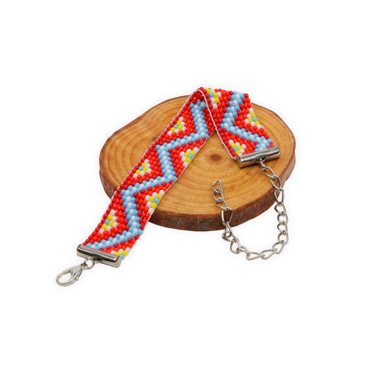 Coral Blend Bead Loom Bracelet