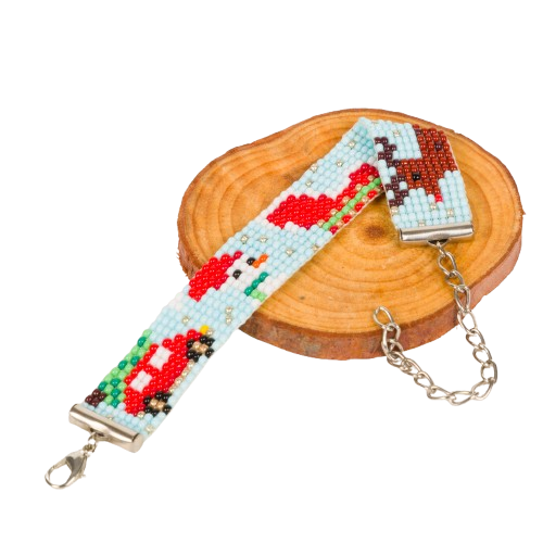 Christmas Bead Loom Bracelet (II)