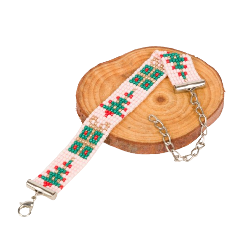 Christmas Bead Loom Bracelet (IV)