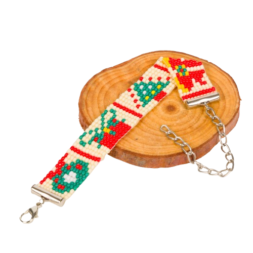Christmas Bead Loom Bracelet (VII)