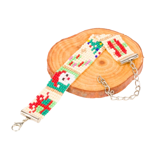 Christmas Bead Loom Bracelet (V)