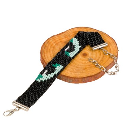 "How to Train your dragon" Bead Loom Couple Bracelet- Black