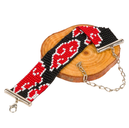 Cloud Akatsuki Inspired Anime Beaded Loom Bracelet