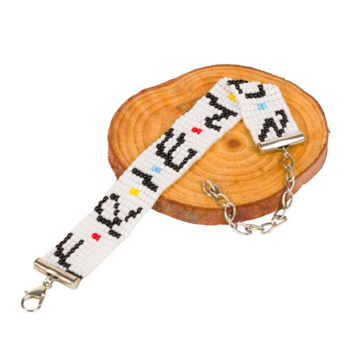 Friends Beaded Loom Bracelet; Color White