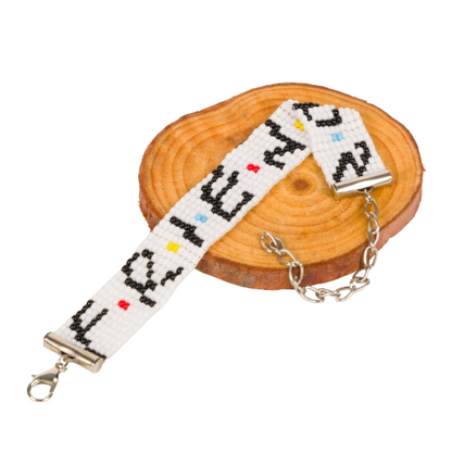 Friends Beaded Loom Bracelet; Color White