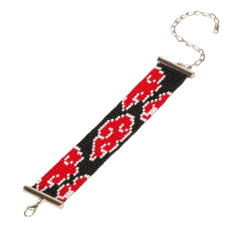 Cloud Akatsuki Inspired Anime Beaded Loom Bracelet