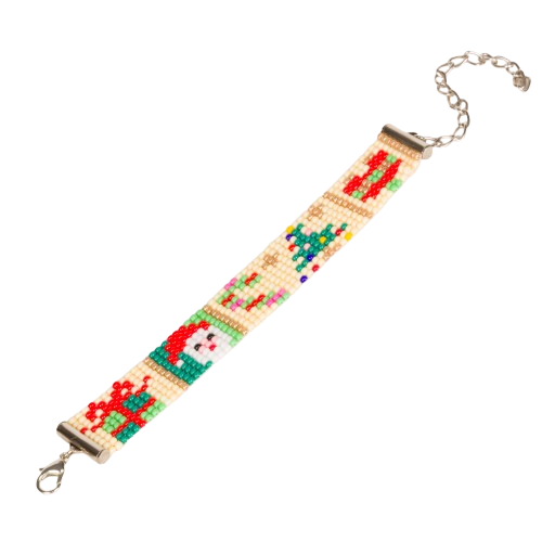 Christmas Bead Loom Bracelet (V)