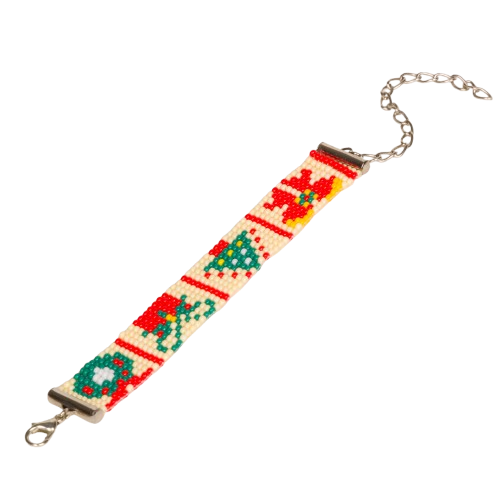 Christmas Bead Loom Bracelet (VII)