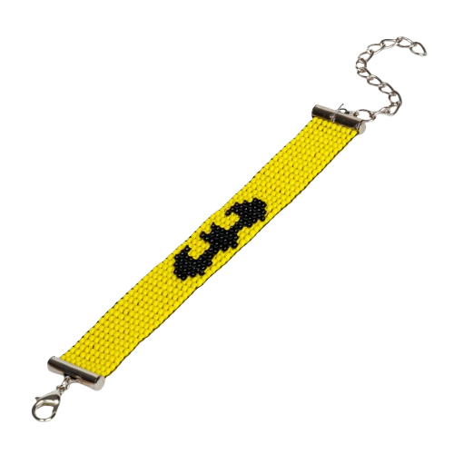 Batman DC Superhero Bead Loom Bracelet; Color- Yellow