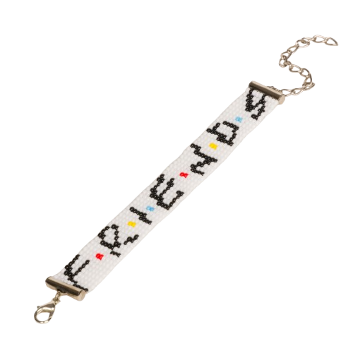 Friends Beaded Loom Bracelet; Color White