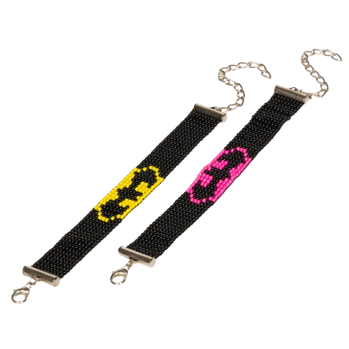 Batman and Catwoman Bead Loom Couple Bracelet