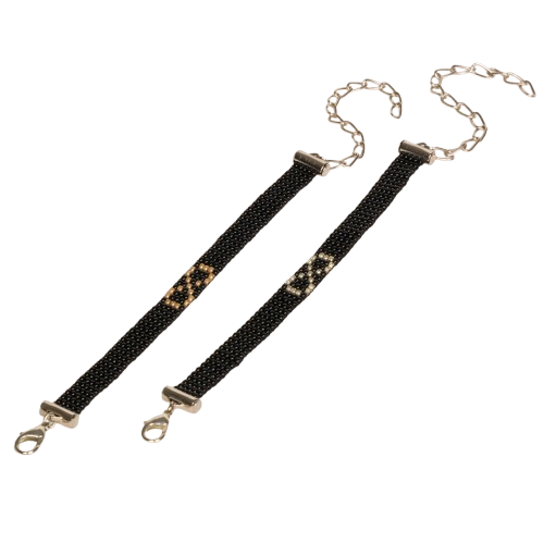 Infinity Bead Loom Bracelet (Pair of 2)- Silver and Gold