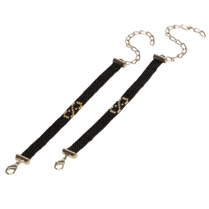Infinity Bead Loom Bracelet (Pair of 2)- Silver and Gold