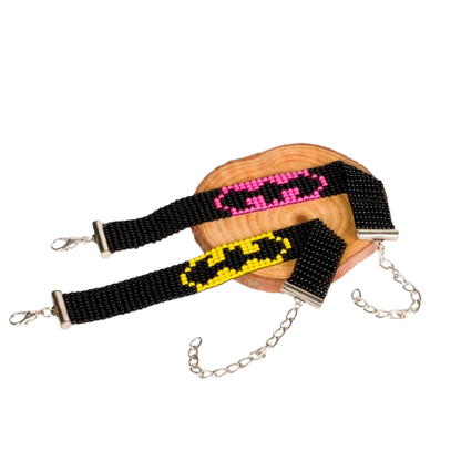Batman and Catwoman Bead Loom Couple Bracelet