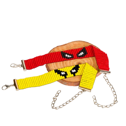 DeadPool Wolverine Marvel Superhero Bead Loom Couple Bracelet