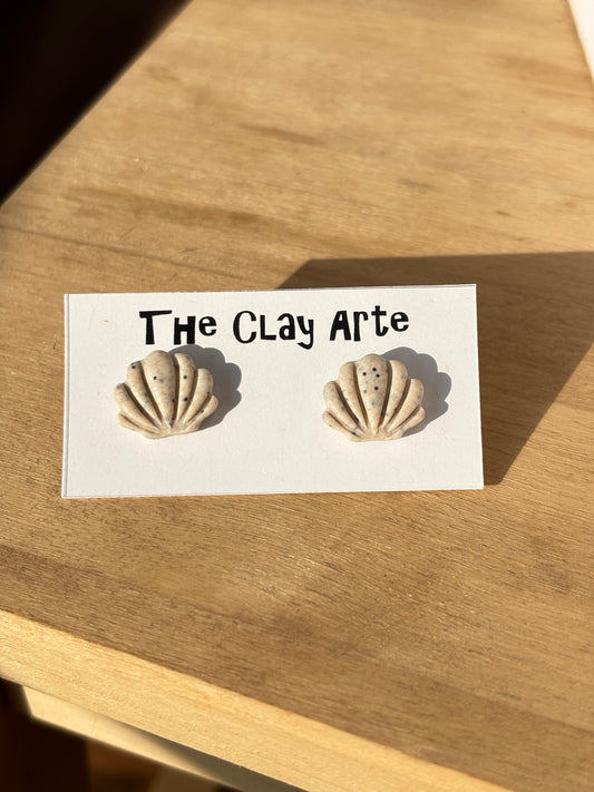 Island Shell Polymer Clay Earrings