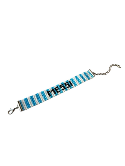 Messi Football Bead Loom Bracelet