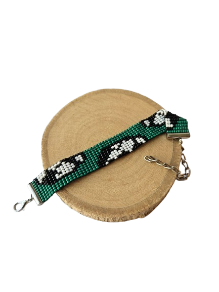 Football Bead Loom Bracelet