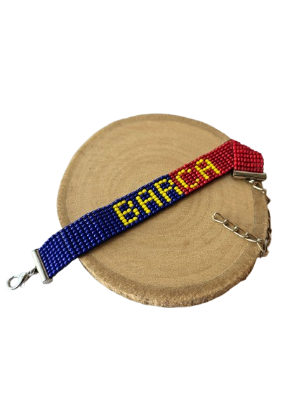 BARCA Football Bead Loom Bracelet