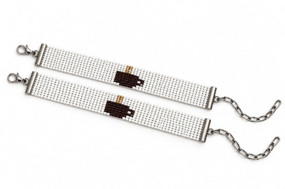 Love & Lattes Couple Bead Loom Bracelet