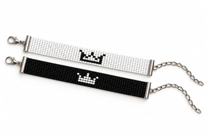 King & Queen Couple Bead Loom Bracelet