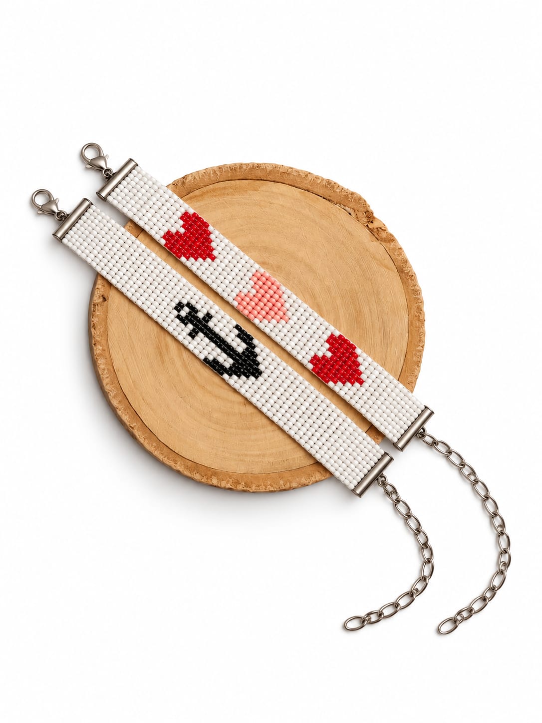 Anchored in Love Couple Bead Loom Bracelet