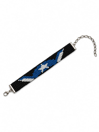 Captain America Winged Star Bead Loom Bracelet