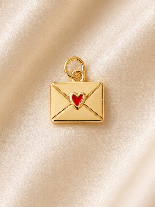 Letters of Love Brass Charm, Tarnish Resistant
