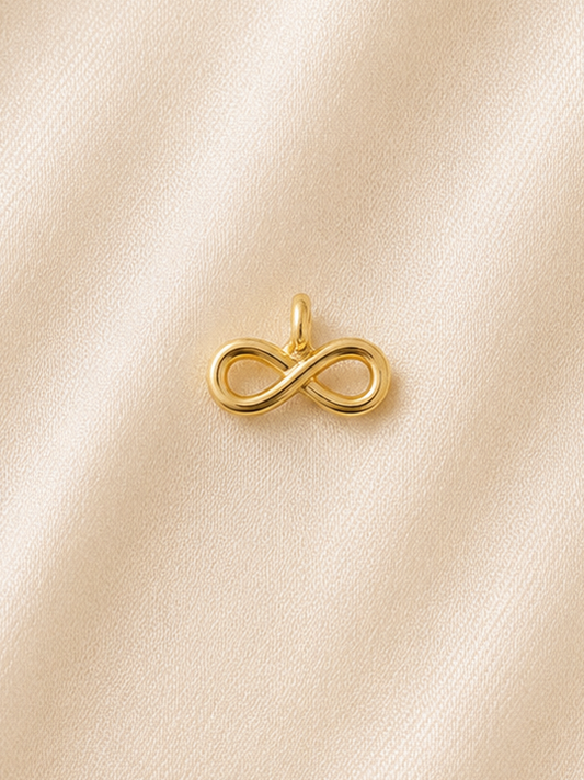 Infinity Brass Charm, Tarnish Resistant